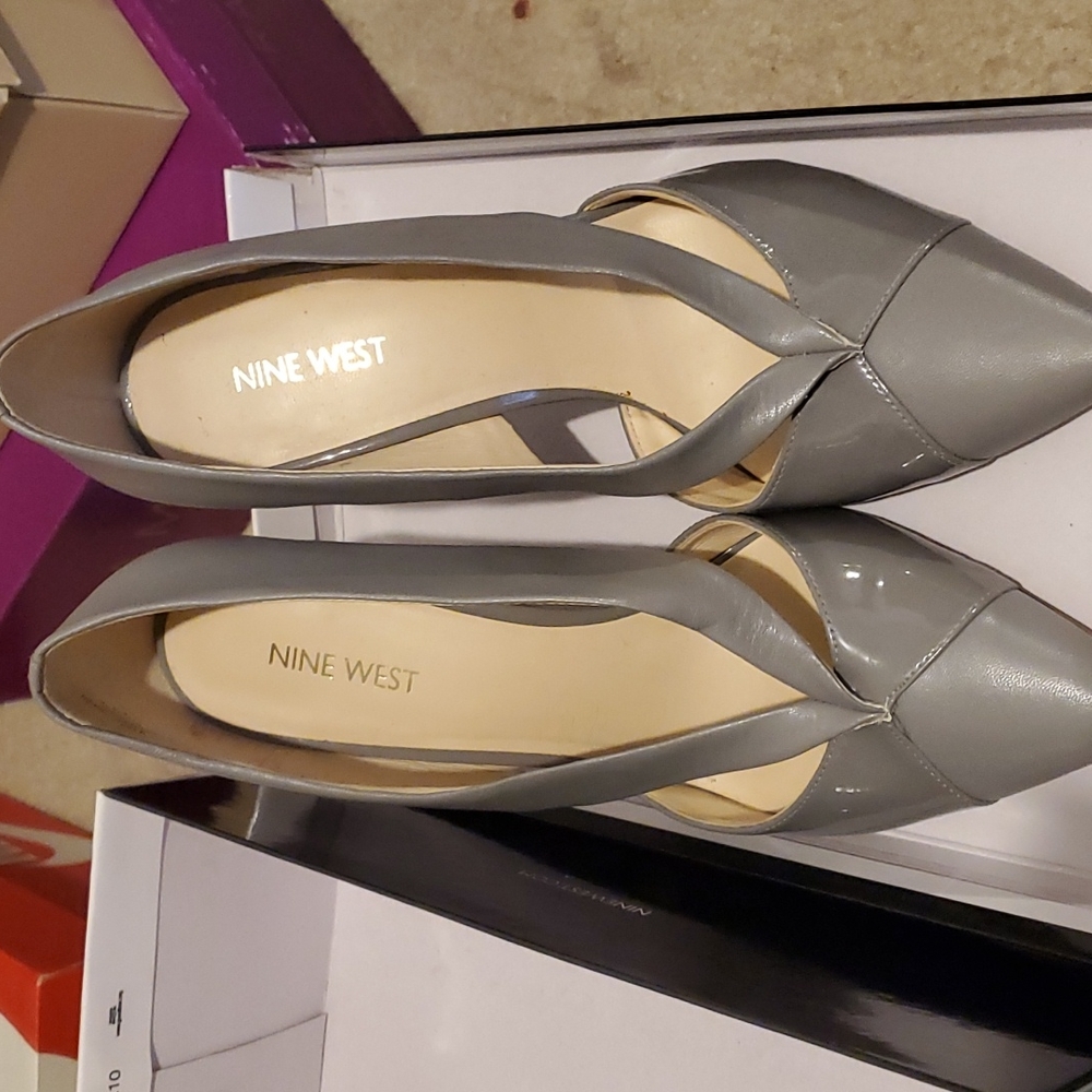 Grey open slot Nine West Tayme
